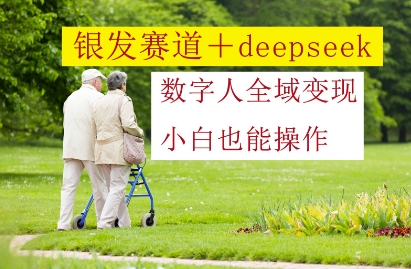 银发赛道+deepseek数字人全域变现，小白也能操作祝你网-副业赚钱-互联网创业-资源整合祝你网