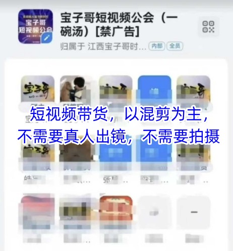宝子哥头部团队短视频带货，以混剪为主，不需要真人出镜，不需要拍摄祝你网-副业赚钱-互联网创业-资源整合祝你网