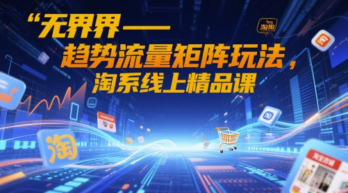 无界-趋势流量矩阵玩法，淘系线上精品课祝你网-副业赚钱-互联网创业-资源整合祝你网