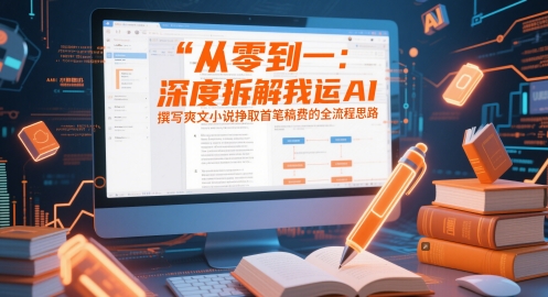 从零到一：深度拆解我运用AI撰写爽文小说挣取首笔稿费的全流程思路祝你网-副业赚钱-互联网创业-资源整合祝你网