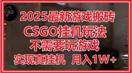 2025最新游戏搬砖，CSGO挂G，不需要玩游戏，实现真挂G，月入1W+祝你网-副业赚钱-互联网创业-资源整合祝你网