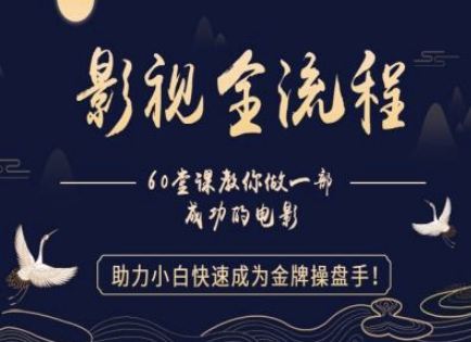 【影视全流程】教你做一部成功的电影，助力小白快速成为金牌操盘手祝你网-副业赚钱-互联网创业-资源整合祝你网