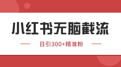 小红书只要你有同行就能获客，独家野路子获客玩法，暴力截流祝你网-副业赚钱-互联网创业-资源整合祝你网