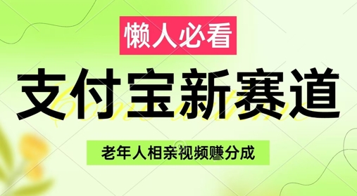 支付宝新赛道，利用老年人相亲视频，挣分成收益，轻松月入过W，操作简单祝你网-副业赚钱-互联网创业-资源整合祝你网