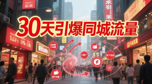 30天引爆同城流量：团购篇 认知篇 流量篇 来客篇 达人篇 老板人设IP篇 投流篇祝你网-副业赚钱-互联网创业-资源整合祝你网