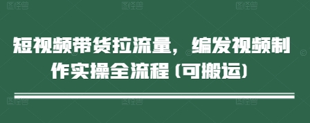 短视频带货拉流量，编发视频制作实操全流程(可搬运)祝你网-副业赚钱-互联网创业-资源整合祝你网