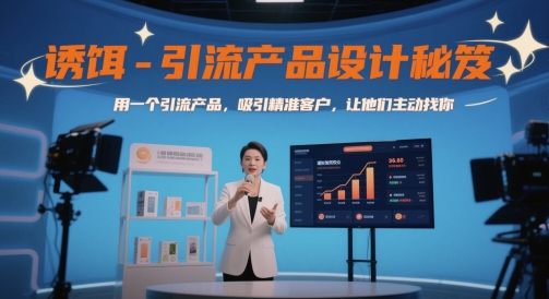诱饵-引流产品设计秘笈，用一个引流产品，吸引精准客户，让他们主动找你祝你网-副业赚钱-互联网创业-资源整合祝你网
