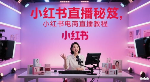 小红书直播秘笈，小红书电商直播教程祝你网-副业赚钱-互联网创业-资源整合祝你网