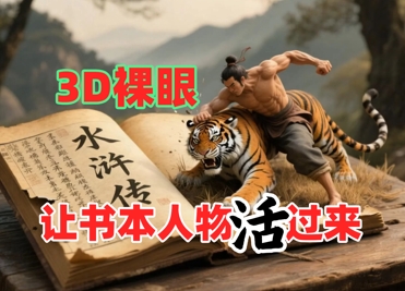 书本人物裸眼3D视频，新的玩法，流量超猛，保姆级教程祝你网-副业赚钱-互联网创业-资源整合祝你网