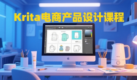 大梦老师·Krita电商产品设计课程祝你网-副业赚钱-互联网创业-资源整合祝你网