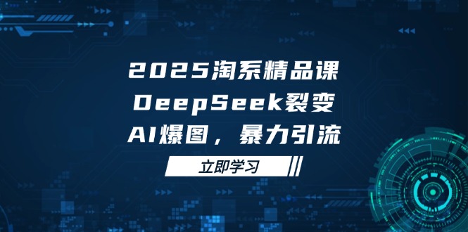 2025 淘系精品课，DeepSeek 裂变，AI 爆图，暴力引流祝你网-副业赚钱-互联网创业-资源整合祝你网