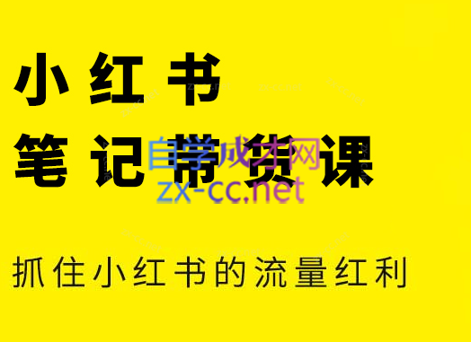 张宾·小红书笔记带货课(更新5月)祝你网-副业赚钱-互联网创业-资源整合祝你网
