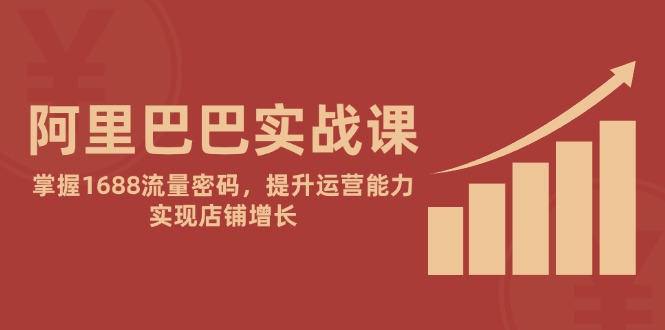 阿里巴巴实战课：掌握1688流量密码，提升运营能力，实现店铺增长祝你网-副业赚钱-互联网创业-资源整合祝你网