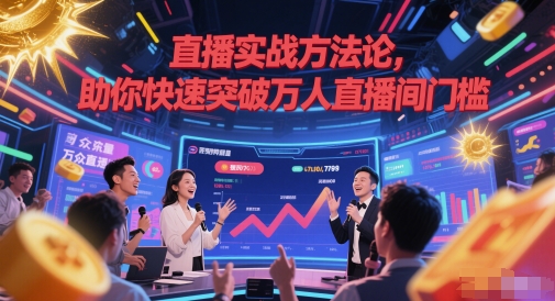 直播实战方法论，助你快速突破万人直播间门槛祝你网-副业赚钱-互联网创业-资源整合祝你网