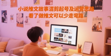 小说推文故事混剪起号及运营思路，看了做推文可以少走弯路祝你网-副业赚钱-互联网创业-资源整合祝你网