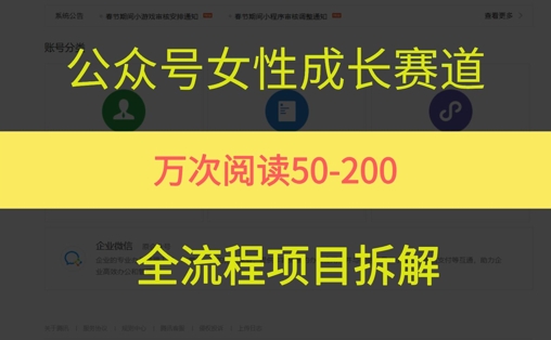 公众号女性赛道，最近爆火系列，条条作品阅读量10w+祝你网-副业赚钱-互联网创业-资源整合祝你网