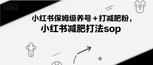 小红书保姆级养号+打减肥粉，小红书减肥打法sop祝你网-副业赚钱-互联网创业-资源整合祝你网