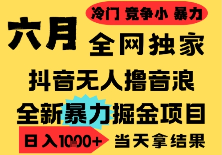 25年6月高爆抖音无人直播最新撸音浪掘金项目，小白可做，无脑日入1k+，门槛低可批量矩阵【揭秘】祝你网-副业赚钱-互联网创业-资源整合祝你网