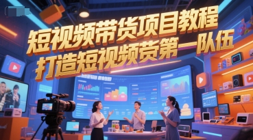 短视频带货项目教程，打造短视频带货第一队伍祝你网-副业赚钱-互联网创业-资源整合祝你网