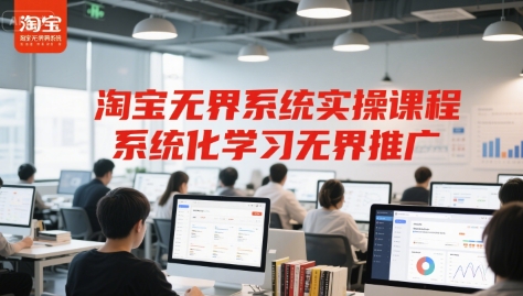 淘宝无界系统实操课程，系统化学习无界推广祝你网-副业赚钱-互联网创业-资源整合祝你网