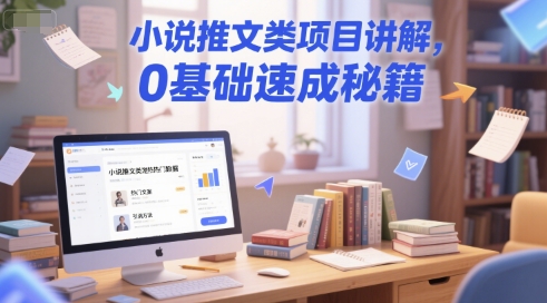 小说推文类项目讲解，0 基础速成秘籍祝你网-副业赚钱-互联网创业-资源整合祝你网
