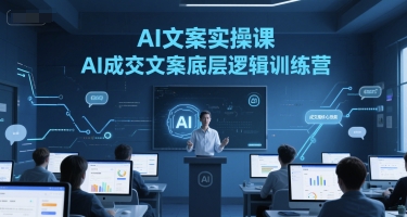 AI文案实操课，AI成交文案底层逻辑训练营祝你网-副业赚钱-互联网创业-资源整合祝你网