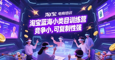 淘宝蓝海小类目训练营， 竞争小，可复制性强祝你网-副业赚钱-互联网创业-资源整合祝你网