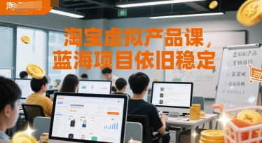 淘宝虚拟产品课，蓝海项目依旧稳定祝你网-副业赚钱-互联网创业-资源整合祝你网