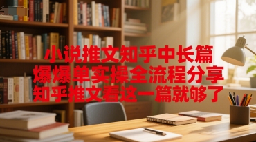 小说推文知乎中长篇爆单实操全流程分享，知乎推文看这一篇就够了祝你网-副业赚钱-互联网创业-资源整合祝你网