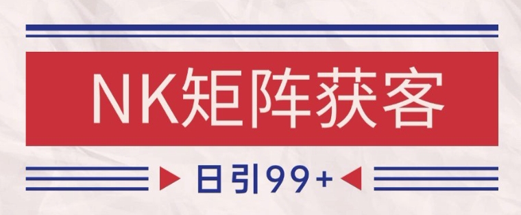 小红书某音NK赛道引流获客 自热矩阵日引200+【揭秘】祝你网-副业赚钱-互联网创业-资源整合祝你网