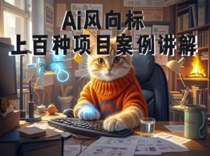 Ai风向标-附100种项目案例玩法-0基础小白到大神ai视频商业应用教学祝你网-副业赚钱-互联网创业-资源整合祝你网