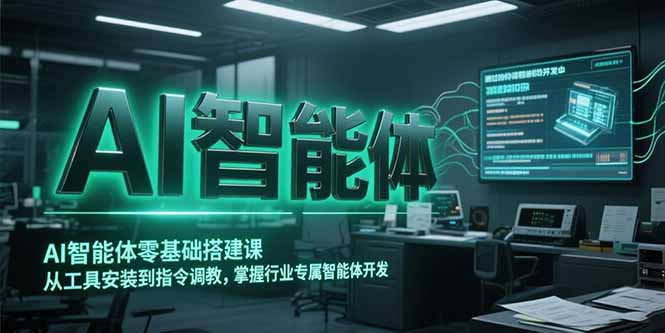AI智能体零基础搭建课，从工具安装到指令调教，掌握行业专属智能体开发…祝你网-副业赚钱-互联网创业-资源整合祝你网