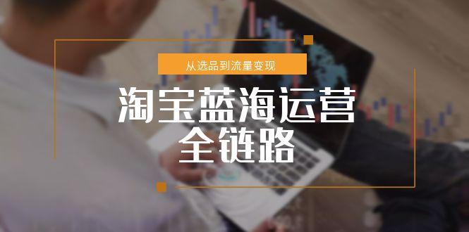 淘宝蓝海运营全链路，从选品到流量变现，小类目突围完整方案祝你网-副业赚钱-互联网创业-资源整合祝你网