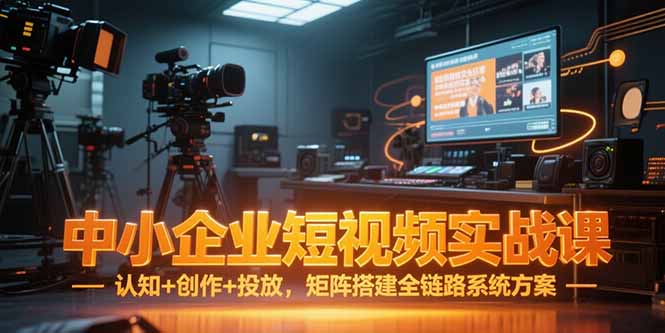 中小企业短视频实战课，认知+创作+投放，矩阵搭建全链路系统方案祝你网-副业赚钱-互联网创业-资源整合祝你网