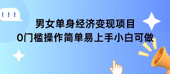 女单身经济项目变现周期长可复购率高日入1k+祝你网-副业赚钱-互联网创业-资源整合祝你网