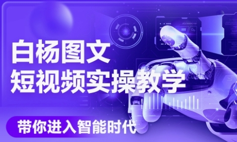 白杨老师·Ai图文短视频实操课(更新6月)祝你网-副业赚钱-互联网创业-资源整合祝你网