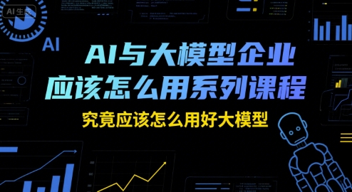 AI与大模型企业应该怎么用系列课程，究竟应该怎么用好大模型祝你网-副业赚钱-互联网创业-资源整合祝你网