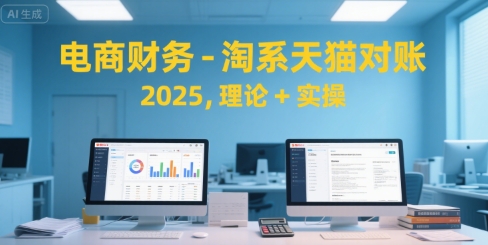 电商财务-淘系天猫对账2025，理论+实操祝你网-副业赚钱-互联网创业-资源整合祝你网
