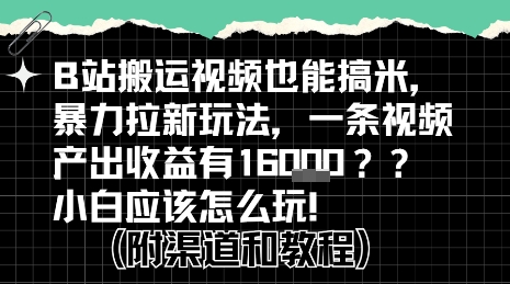 b站掘金计划？搬运视频也能挣拉新的收益，小白应该怎么玩！祝你网-副业赚钱-互联网创业-资源整合祝你网