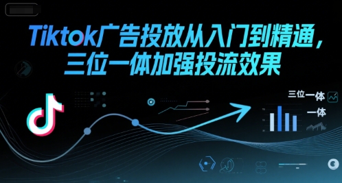 Tiktok广告投放从入门到精通，三位一体加强投流效果祝你网-副业赚钱-互联网创业-资源整合祝你网