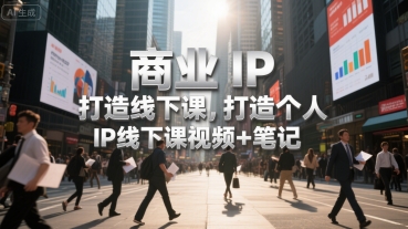 商业IP打造线下课，打造个人 IP线下课视频+笔记祝你网-副业赚钱-互联网创业-资源整合祝你网