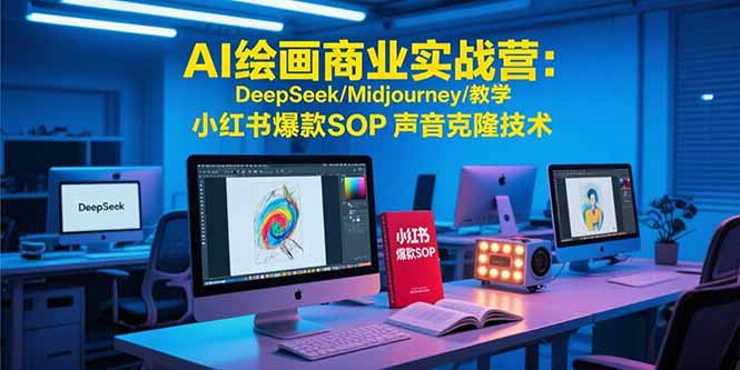 AI绘画商业实战营：DeepSeek/Midjourney/教学 小红书爆款SOP 声音克隆技术祝你网-副业赚钱-互联网创业-资源整合祝你网