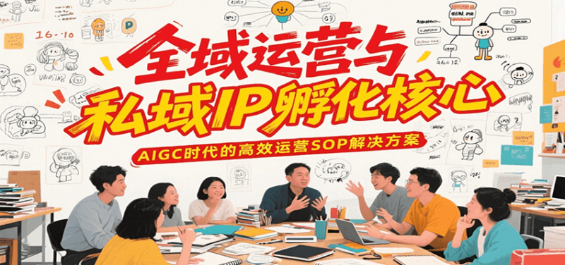 全域运营与私域IP孵化核心，AIGC时代的高效运营SOP解决方案祝你网-副业赚钱-互联网创业-资源整合祝你网