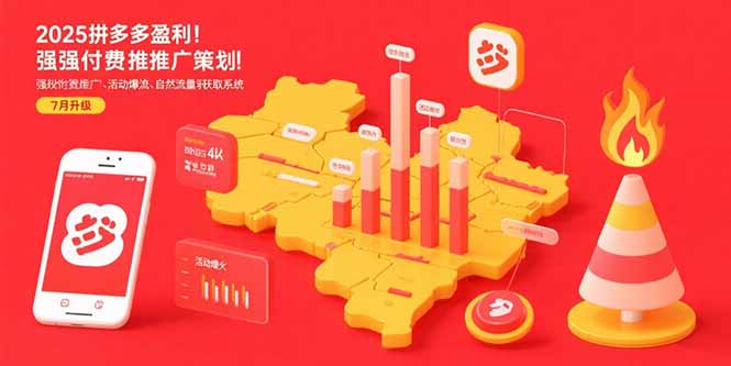 2025拼多多盈利地图：强付费推广策略/活动爆流/自然流量获取系统(7月更新祝你网-副业赚钱-互联网创业-资源整合祝你网