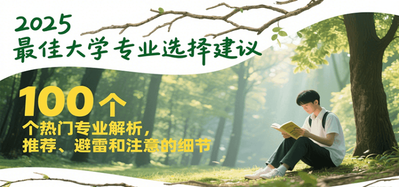 2025最佳大学专业选择建议，100个热门专业解析，推荐、避雷和注意的细节祝你网-副业赚钱-互联网创业-资源整合祝你网