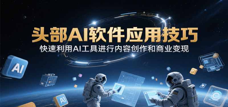 头部AI软件应用技巧，快速利用AI工具进行内容创作和商业变现祝你网-副业赚钱-互联网创业-资源整合祝你网