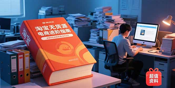 淘宝无货源电商进阶指南，包含新人课、进阶课，配套资料，蓝海选品等祝你网-副业赚钱-互联网创业-资源整合祝你网