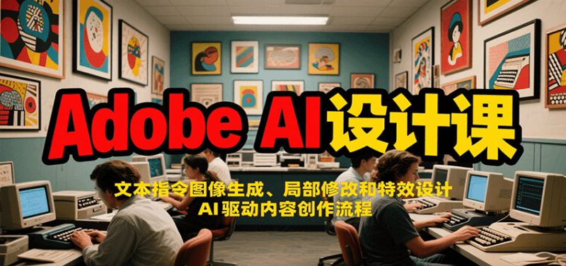Adobe AI设计课：文本指令图像生成、局部修改和特效设计，AI驱动内容创作流程祝你网-副业赚钱-互联网创业-资源整合祝你网