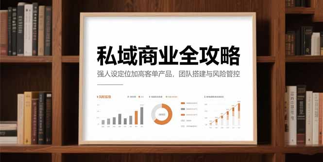私域商业全攻略，强人设定位加高客单产品，团队搭建与风险管控祝你网-副业赚钱-互联网创业-资源整合祝你网