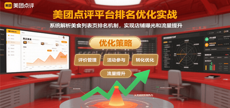 美团点评平台排名优化实战，系统解析美食列表页排名机制，实现店铺曝光和流量提升祝你网-副业赚钱-互联网创业-资源整合祝你网
